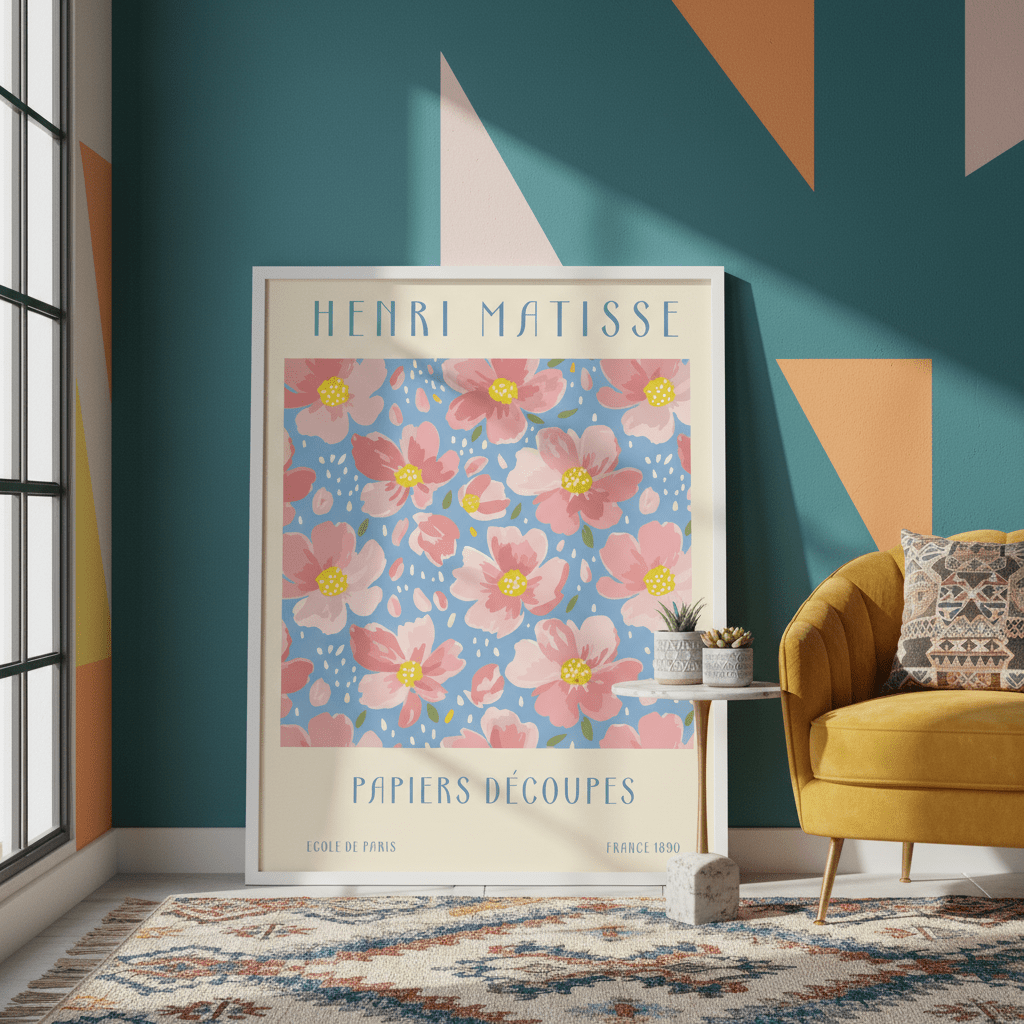 Henri Matisse Papiers Decoupes Flower Market France 1890 wall - art - picture - poster