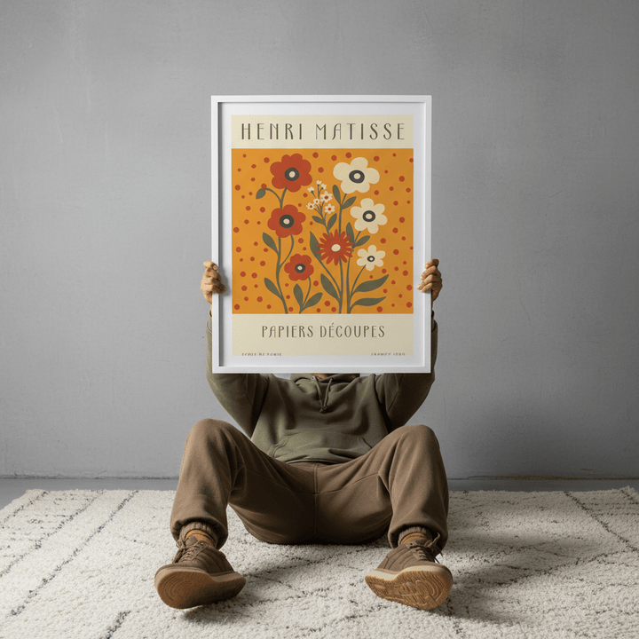 Henri Matisse Papiers Decoupes France 1890 Brown Flower Mark wall - art - picture - poster