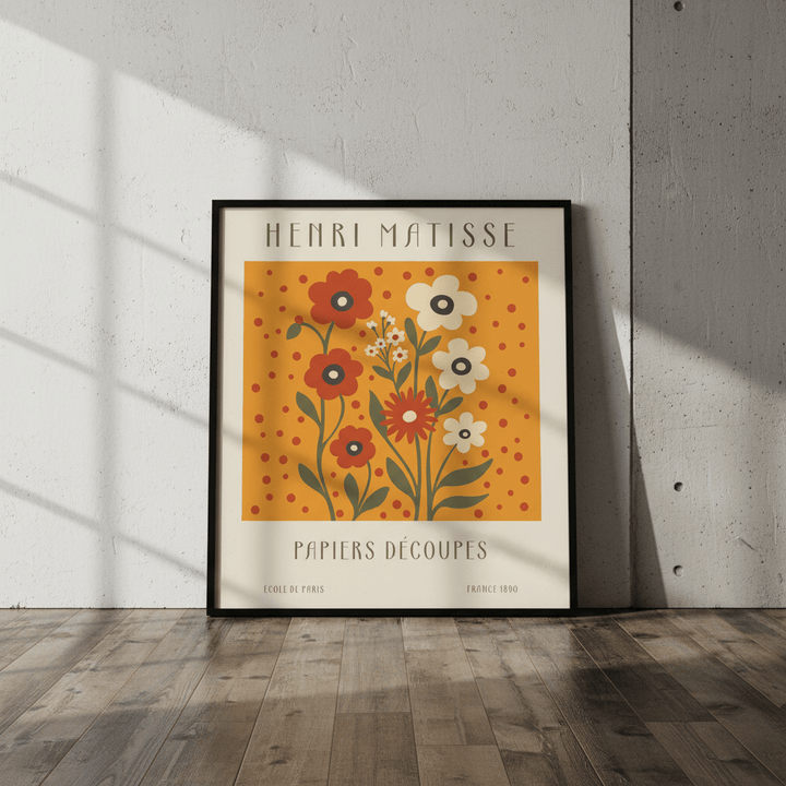 Henri Matisse Papiers Decoupes France 1890 Brown Flower Mark wall - art - picture - poster