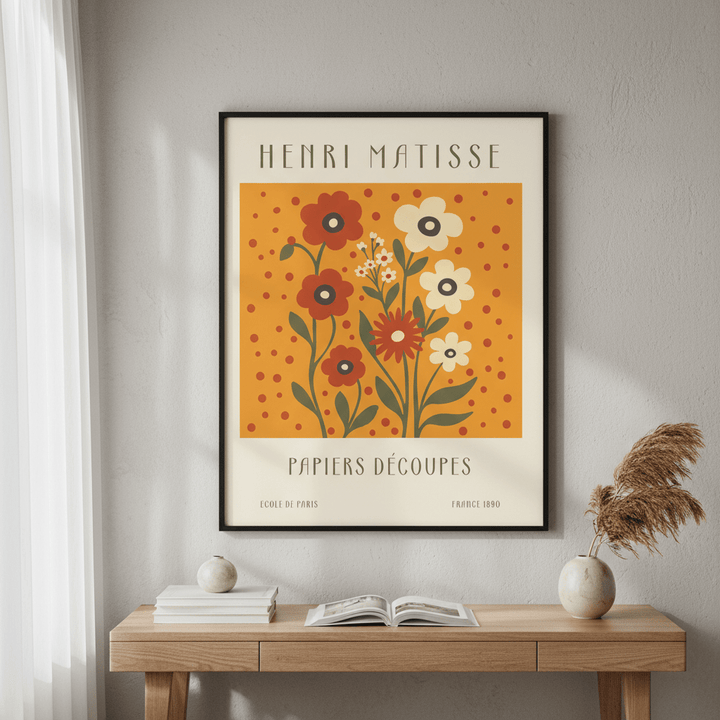 Henri Matisse Papiers Decoupes France 1890 Brown Flower Mark wall - art - picture - poster