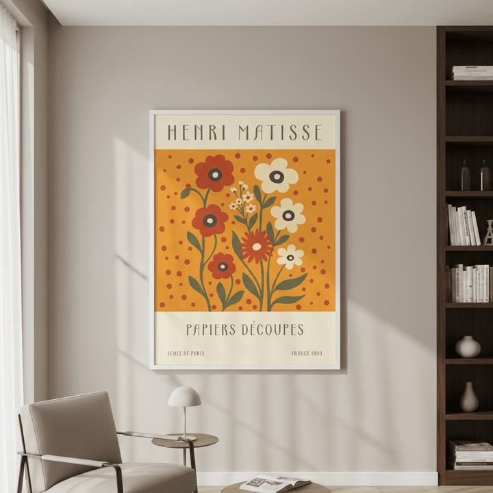 Henri Matisse Papiers Decoupes France 1890 Brown Flower Mark wall - art - picture - poster