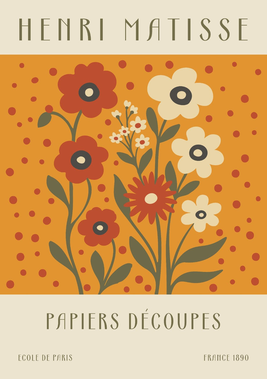 Henri Matisse Papiers Decoupes France 1890 Brown Flower Mark