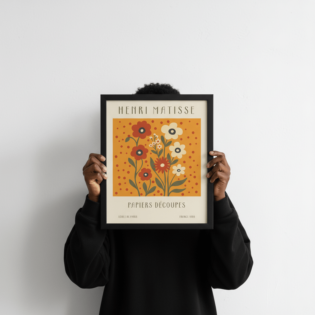Henri Matisse Papiers Decoupes France 1890 Brown Flower Mark wall - art - picture - poster