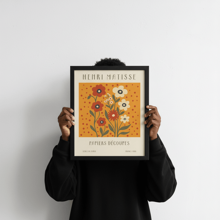 Henri Matisse Papiers Decoupes France 1890 Brown Flower Mark wall - art - picture - poster