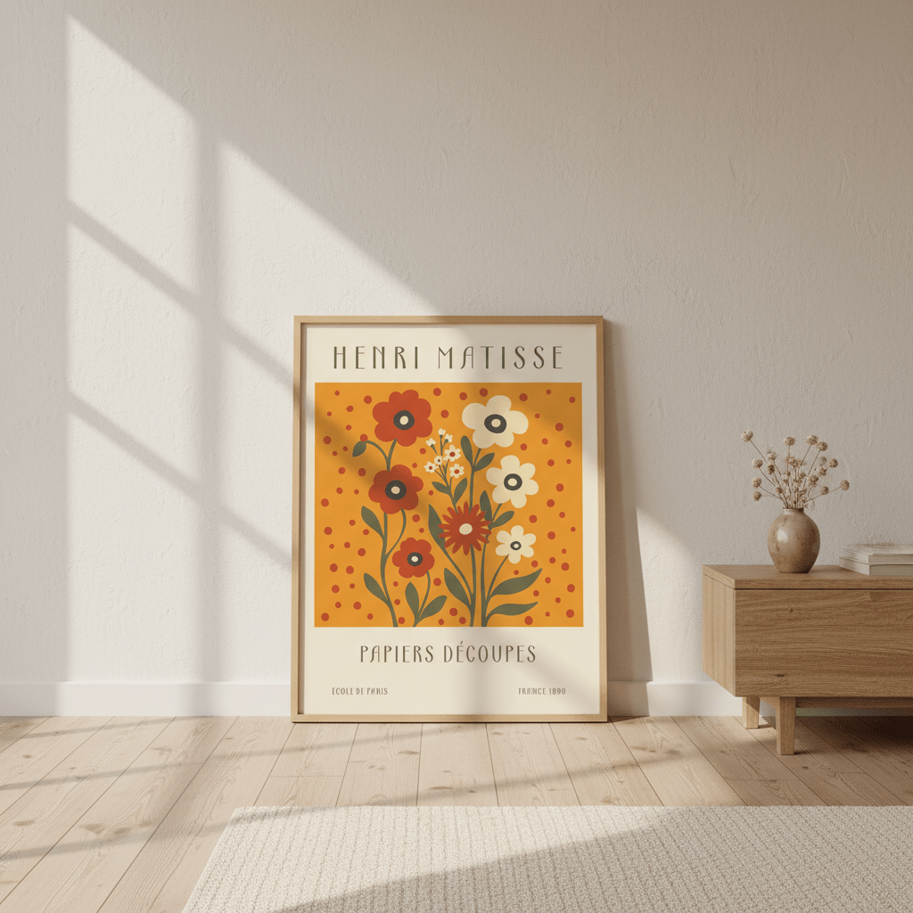 Henri Matisse Papiers Decoupes France 1890 Brown Flower Mark wall - art - picture - poster