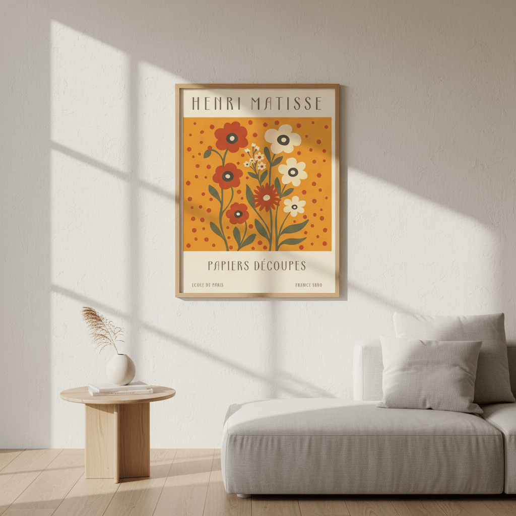 Henri Matisse Papiers Decoupes France 1890 Brown Flower Mark wall - art - picture - poster