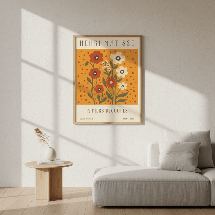 Henri Matisse Papiers Decoupes France 1890 Brown Flower Mark wall - art - picture - poster