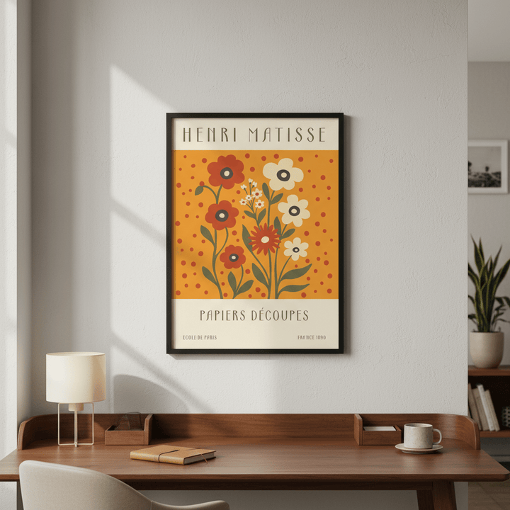 Henri Matisse Papiers Decoupes France 1890 Brown Flower Mark wall - art - picture - poster