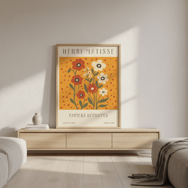 Henri Matisse Papiers Decoupes France 1890 Brown Flower Mark wall - art - picture - poster