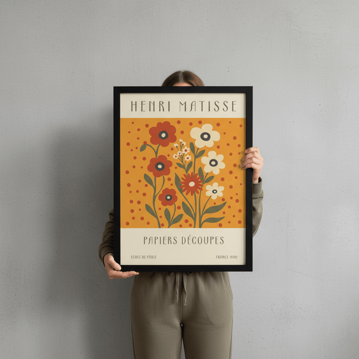 Henri Matisse Papiers Decoupes France 1890 Brown Flower Mark wall - art - picture - poster