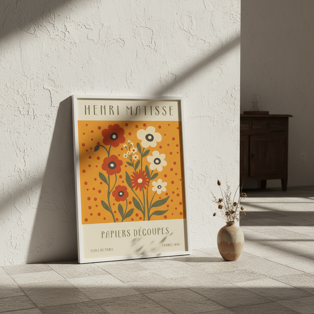 Henri Matisse Papiers Decoupes France 1890 Brown Flower Mark wall - art - picture - poster