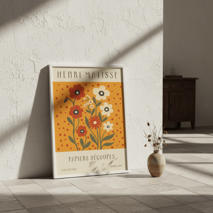 Henri Matisse Papiers Decoupes France 1890 Brown Flower Mark wall - art - picture - poster