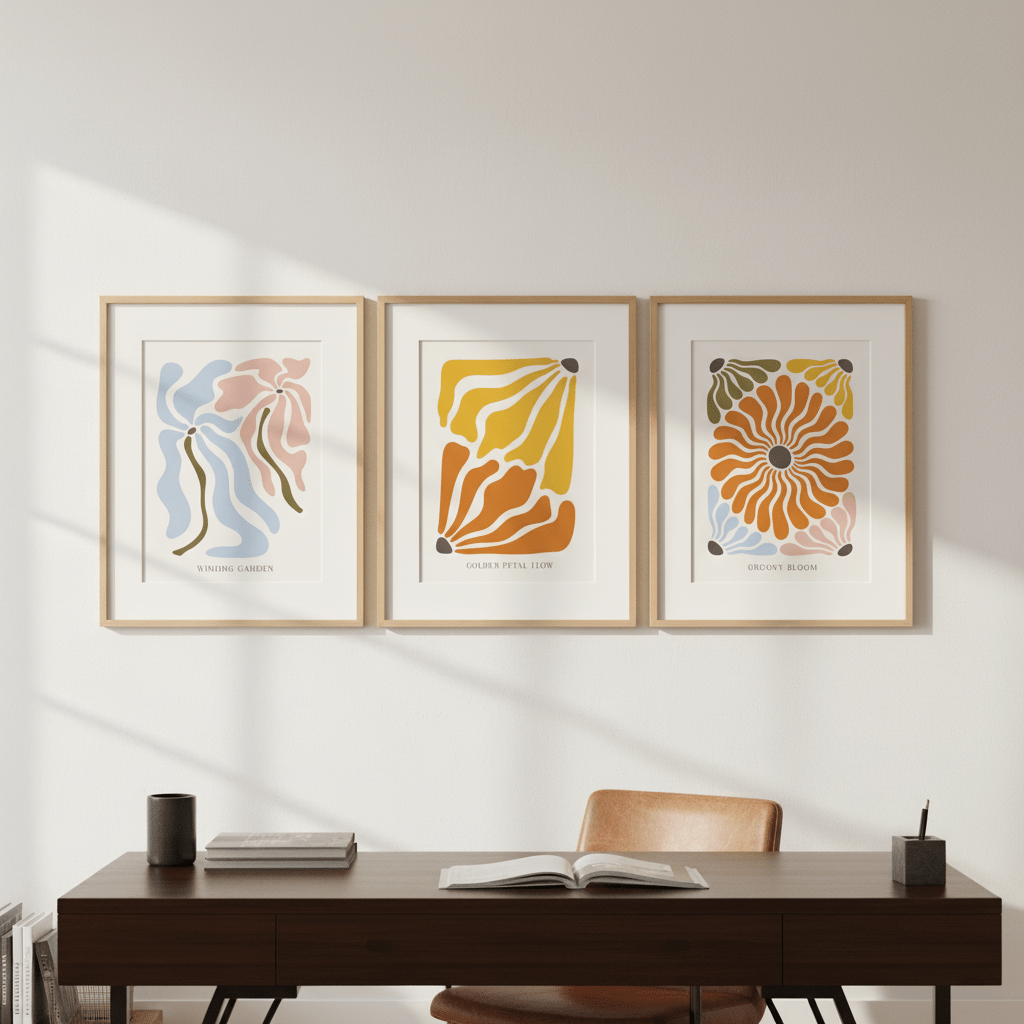 Henri Matisse Retro Flower Market Trio Wall Art wall - art - picture - poster