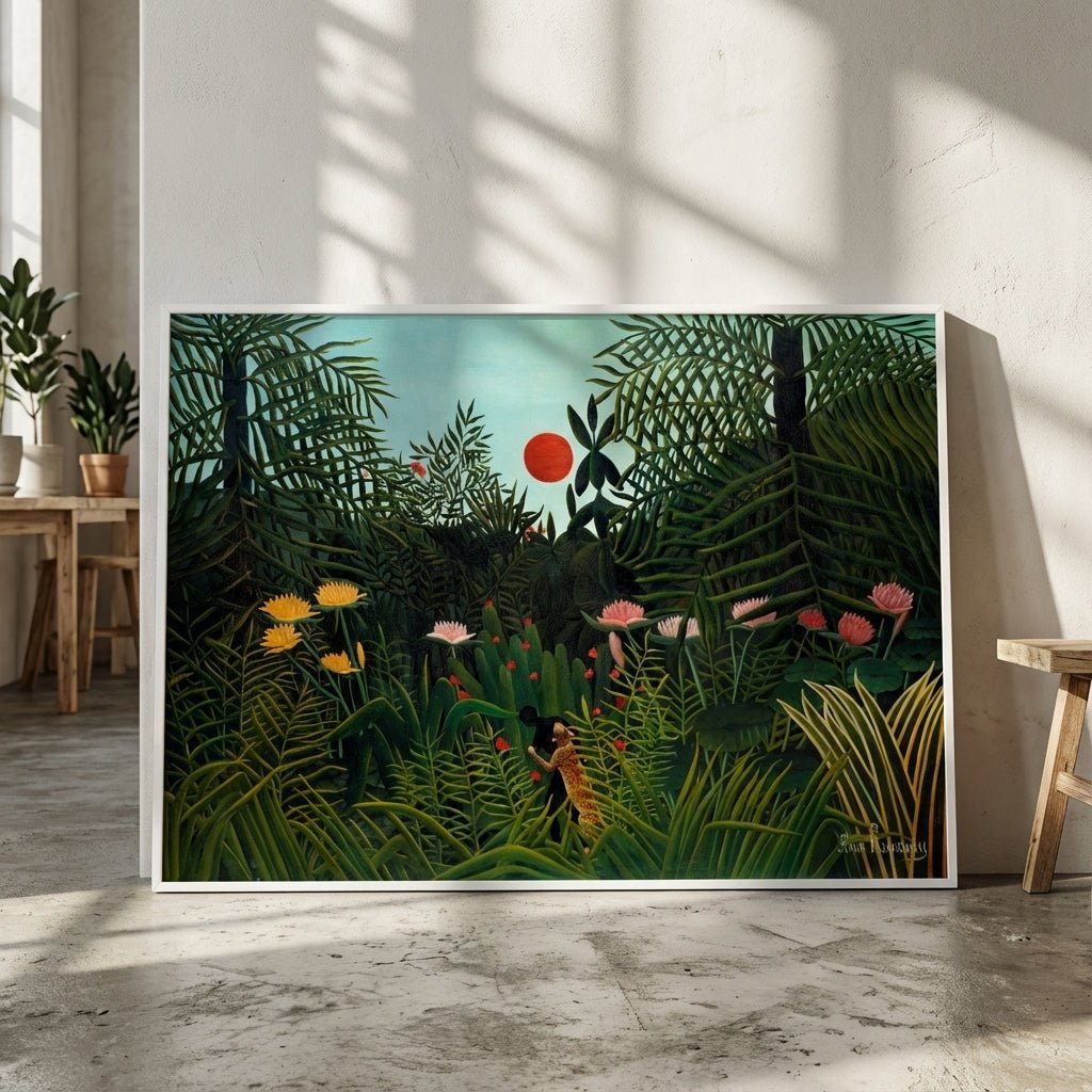 Henri Rousseau Virgin Forest Sunset wall - art - picture - poster