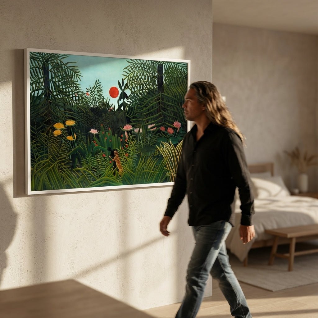 Henri Rousseau Virgin Forest Sunset wall - art - picture - poster