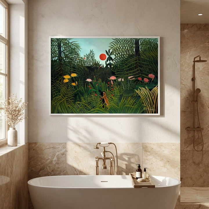 Henri Rousseau Virgin Forest Sunset wall - art - picture - poster