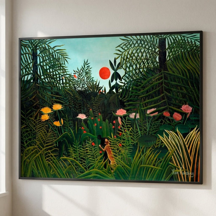 Henri Rousseau Virgin Forest Sunset wall - art - picture - poster