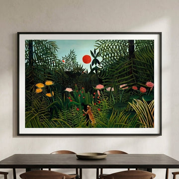 Henri Rousseau Virgin Forest Sunset wall - art - picture - poster