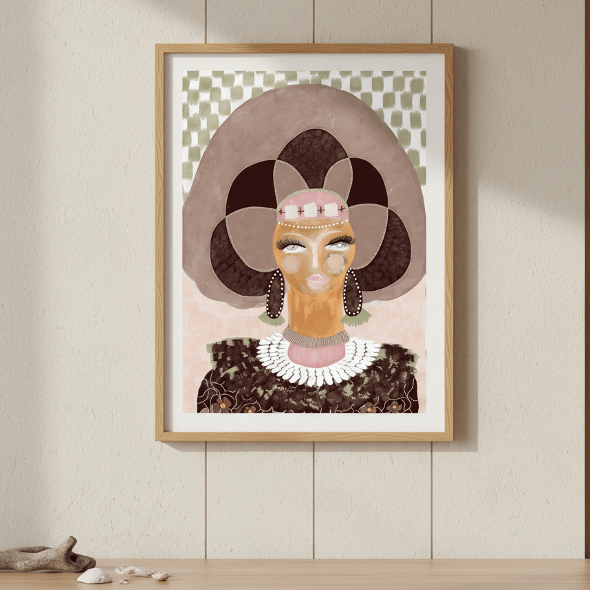 Hera Check by Inkheart Designs wall - art - picture - poster
