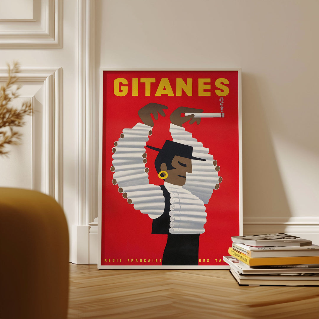 Herve Morvan Gitanes Vintage Bar Art wall - art - picture - poster