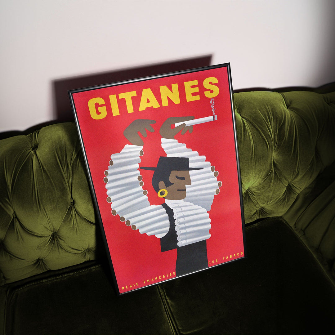 Herve Morvan Gitanes Vintage Bar Art wall - art - picture - poster