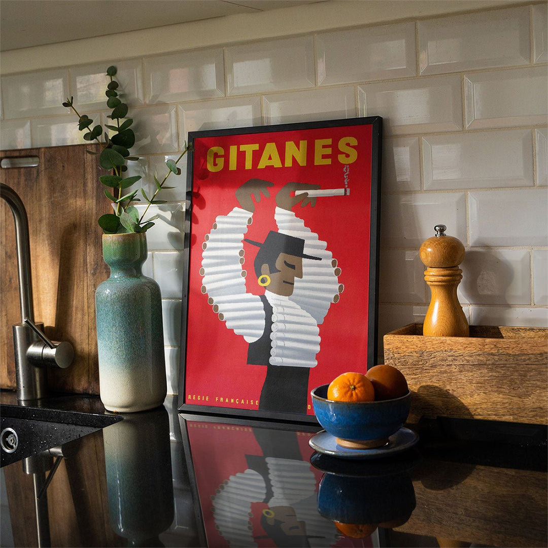 Herve Morvan Gitanes Vintage Bar Art wall - art - picture - poster