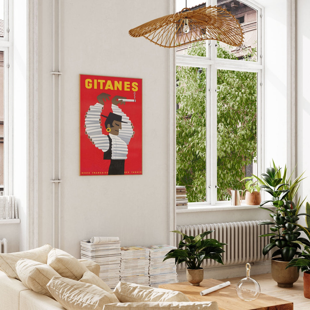 Herve Morvan Gitanes Vintage Bar Art wall - art - picture - poster
