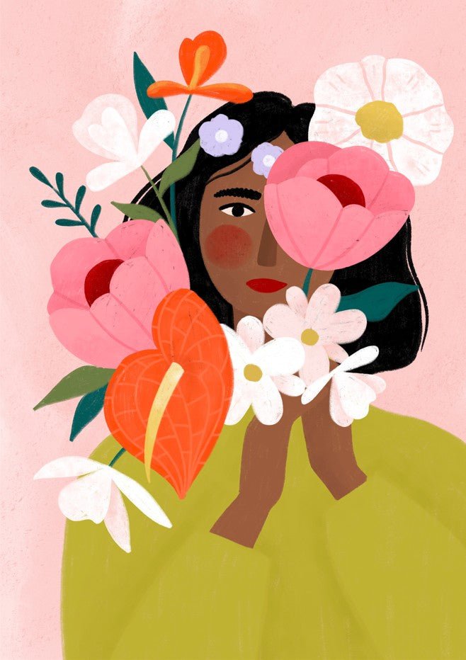 Hiding Behind Flowers by Bea Muller
