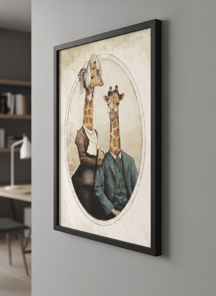 Contemporary wall art featured in a bright modern office workspace