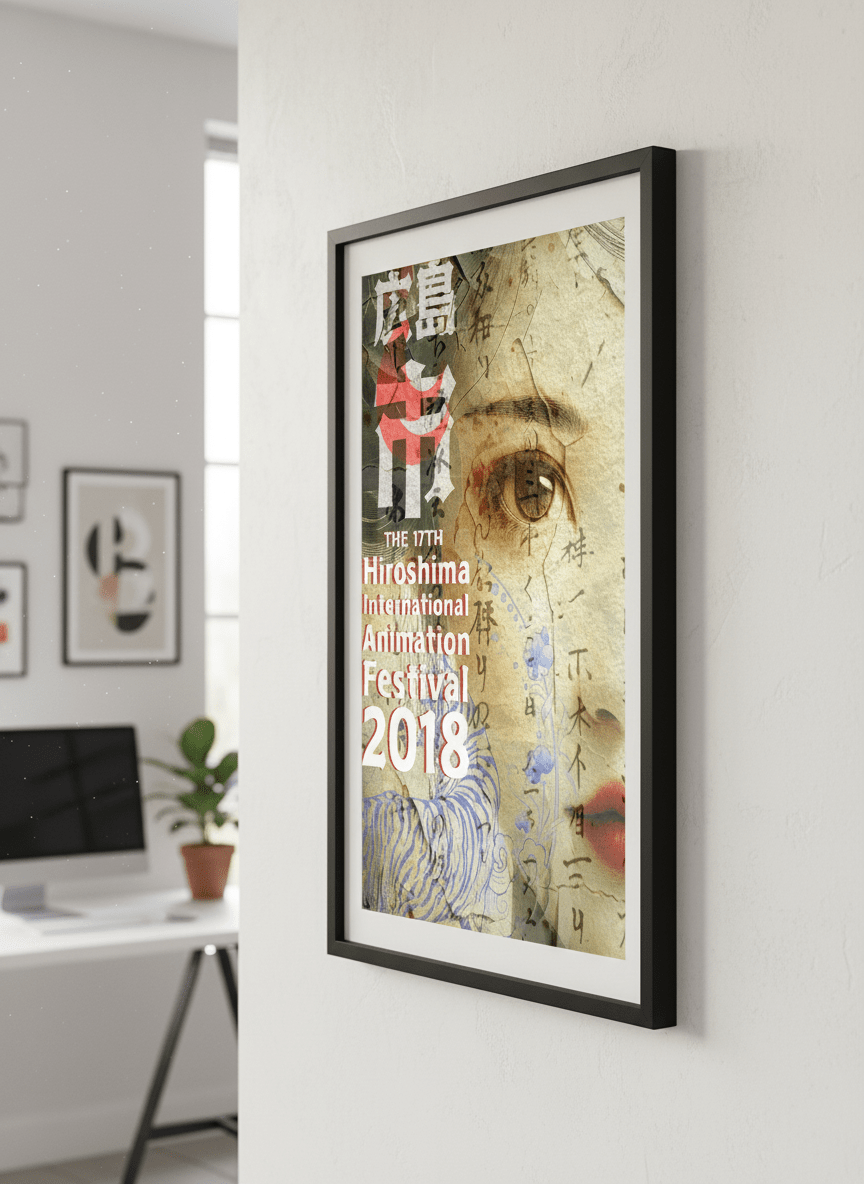 Contemporary wall art featured in a bright modern office workspace