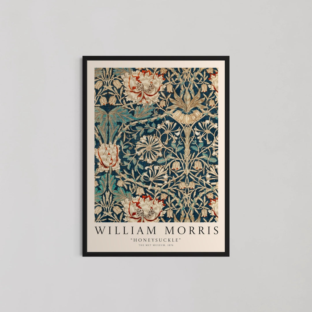 Honeysuckle Pattern Wall Art by William Morris - Style My Wall