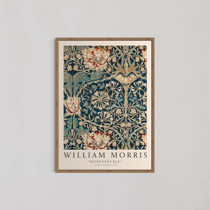 Honeysuckle Pattern Wall Art by William Morris - Style My Wall