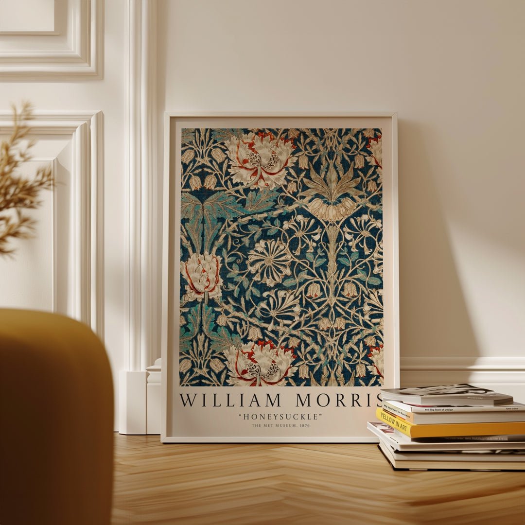 Honeysuckle Pattern Wall Art by William Morris - Style My Wall