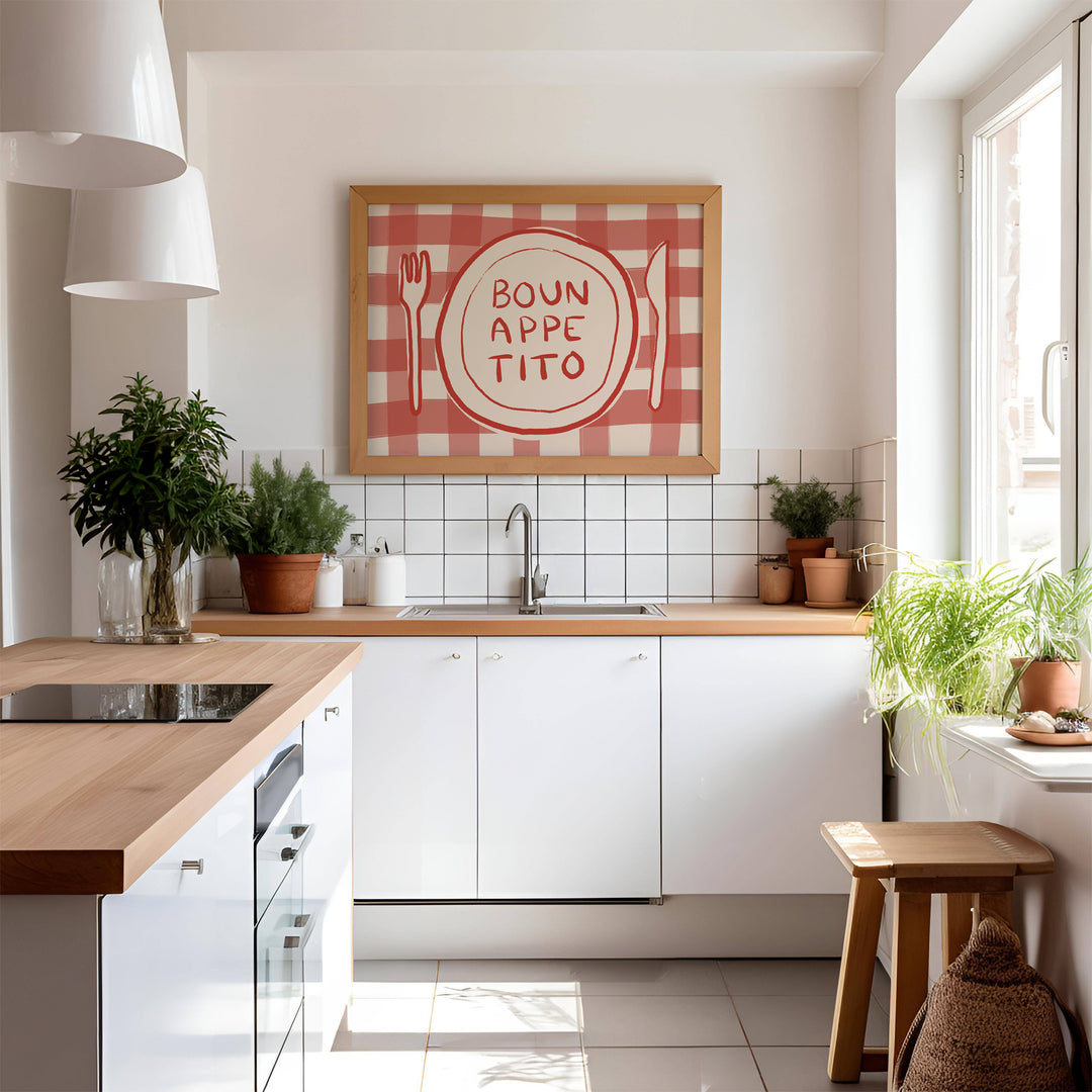 Buonappetito by Lucia Sankovic,kitchen,timber border