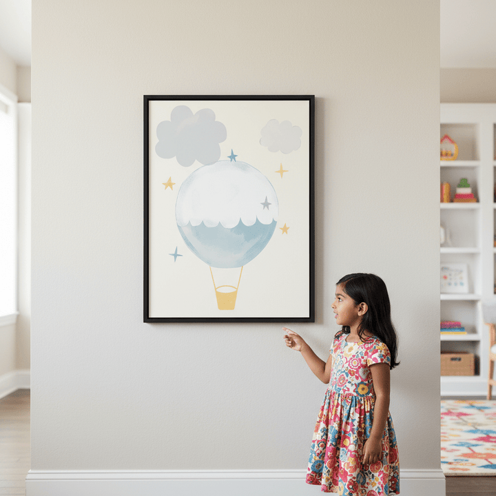 Hot Air Balloon Stars by Menina Lisboa wall - art - picture - poster