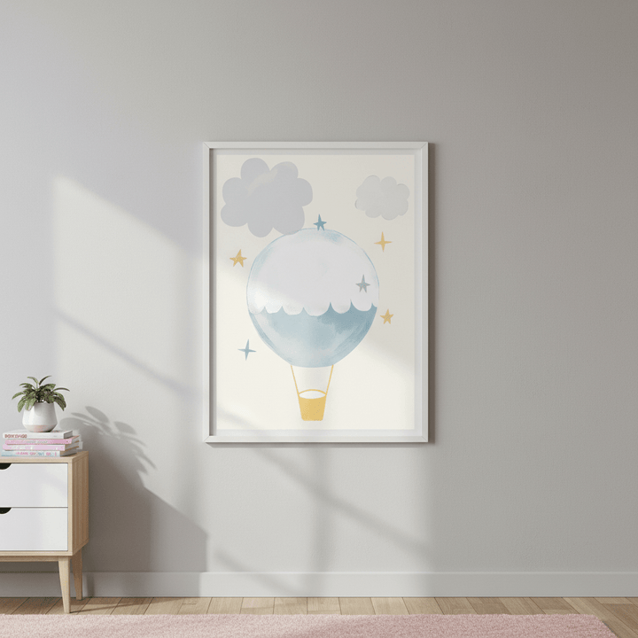 Hot Air Balloon Stars by Menina Lisboa wall - art - picture - poster