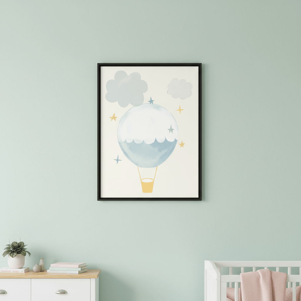 Hot Air Balloon Stars by Menina Lisboa wall - art - picture - poster