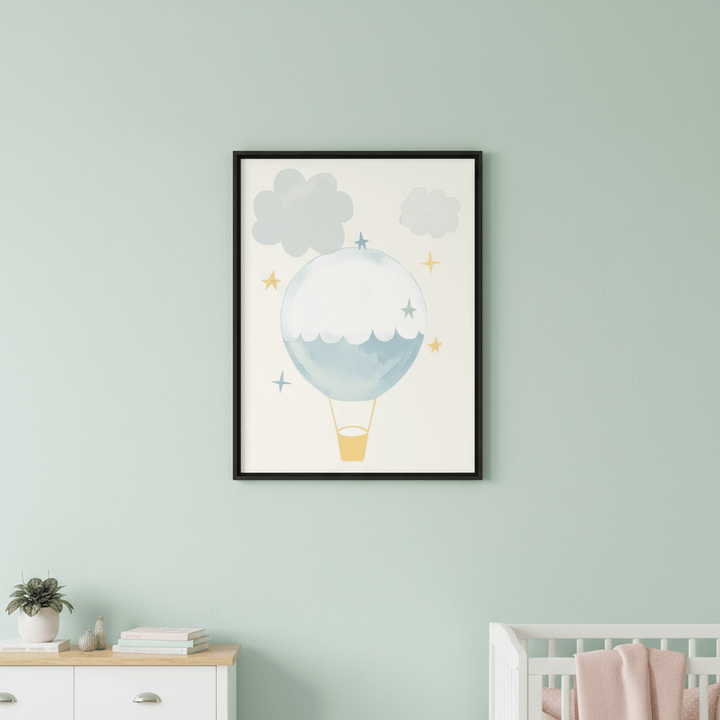 Hot Air Balloon Stars by Menina Lisboa wall - art - picture - poster