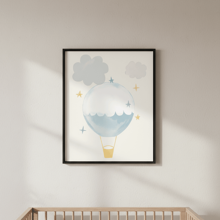 Hot Air Balloon Stars by Menina Lisboa wall - art - picture - poster