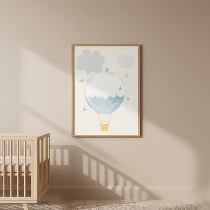 Hot Air Balloon Stars by Menina Lisboa wall - art - picture - poster