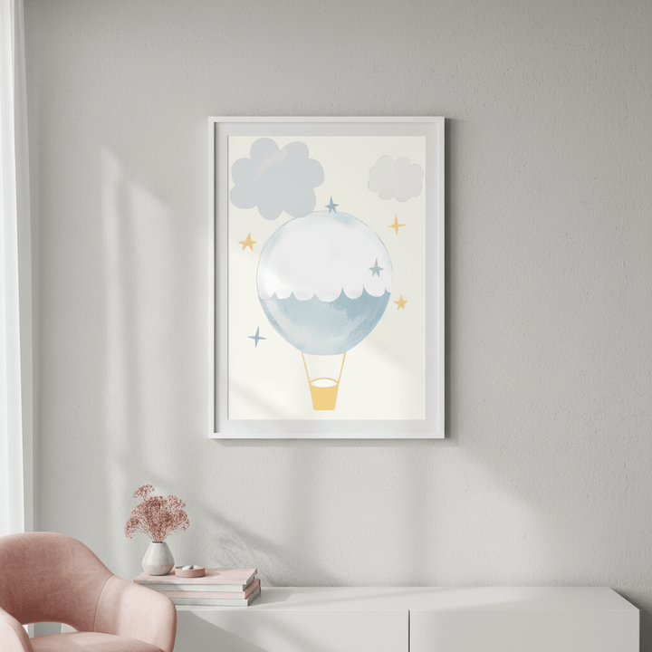 Hot Air Balloon Stars by Menina Lisboa wall - art - picture - poster