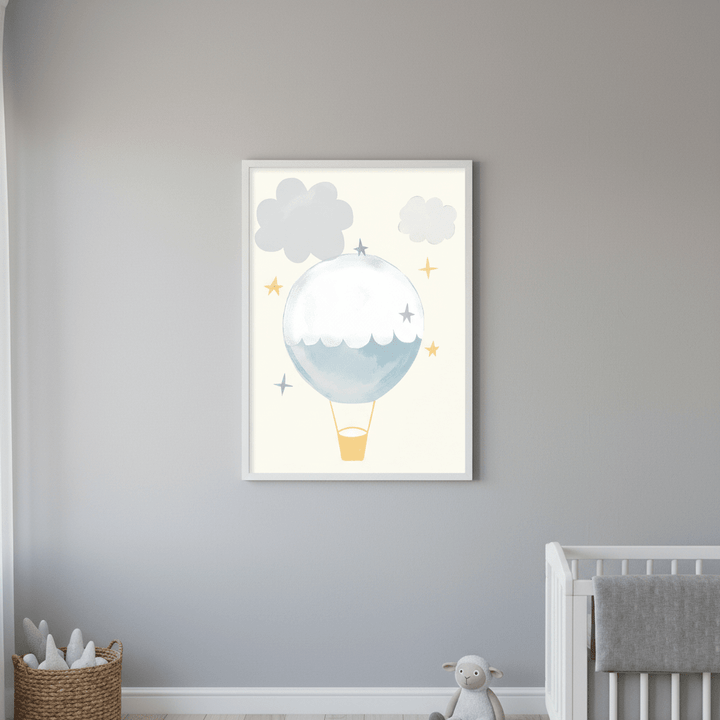 Hot Air Balloon Stars by Menina Lisboa wall - art - picture - poster