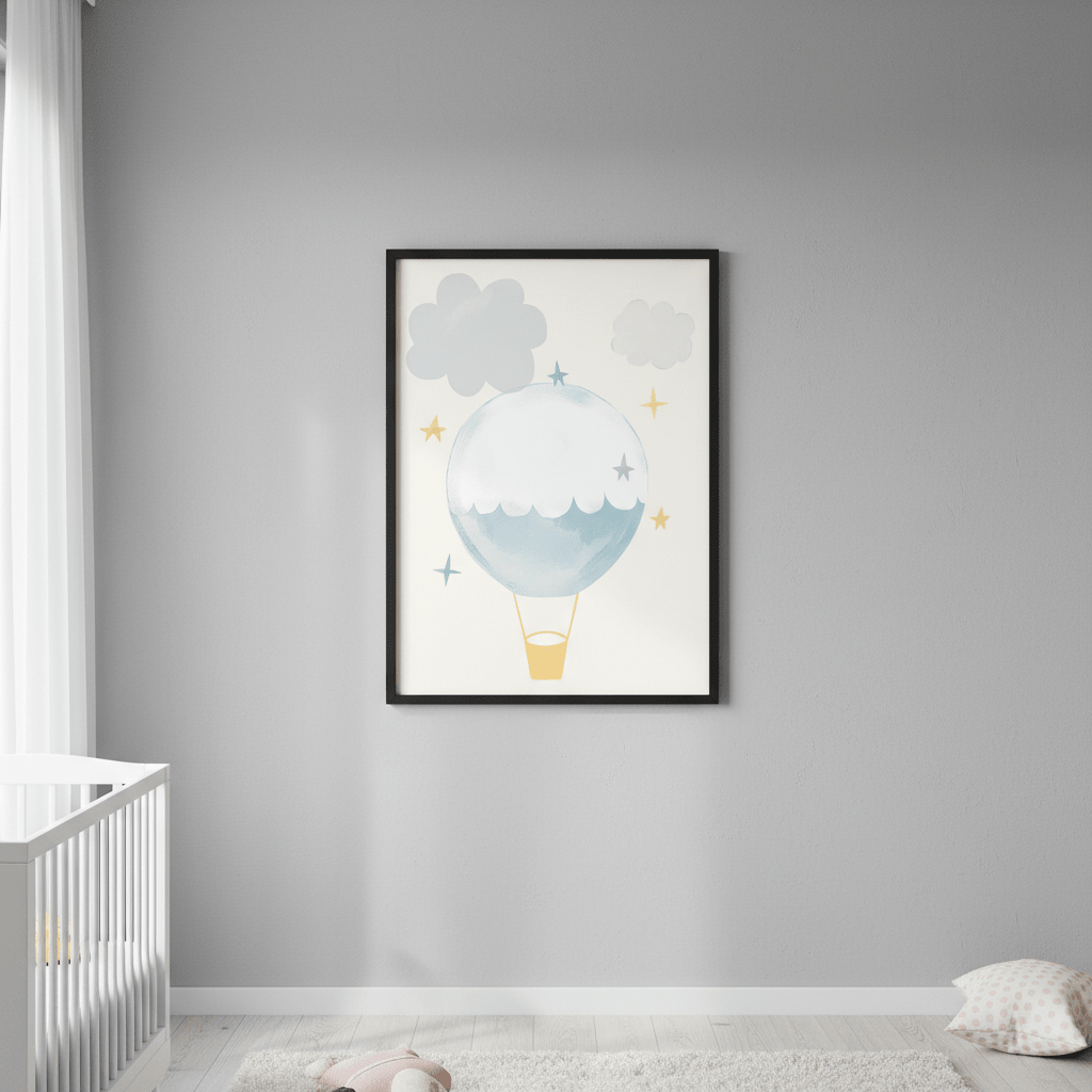 Hot Air Balloon Stars by Menina Lisboa wall - art - picture - poster