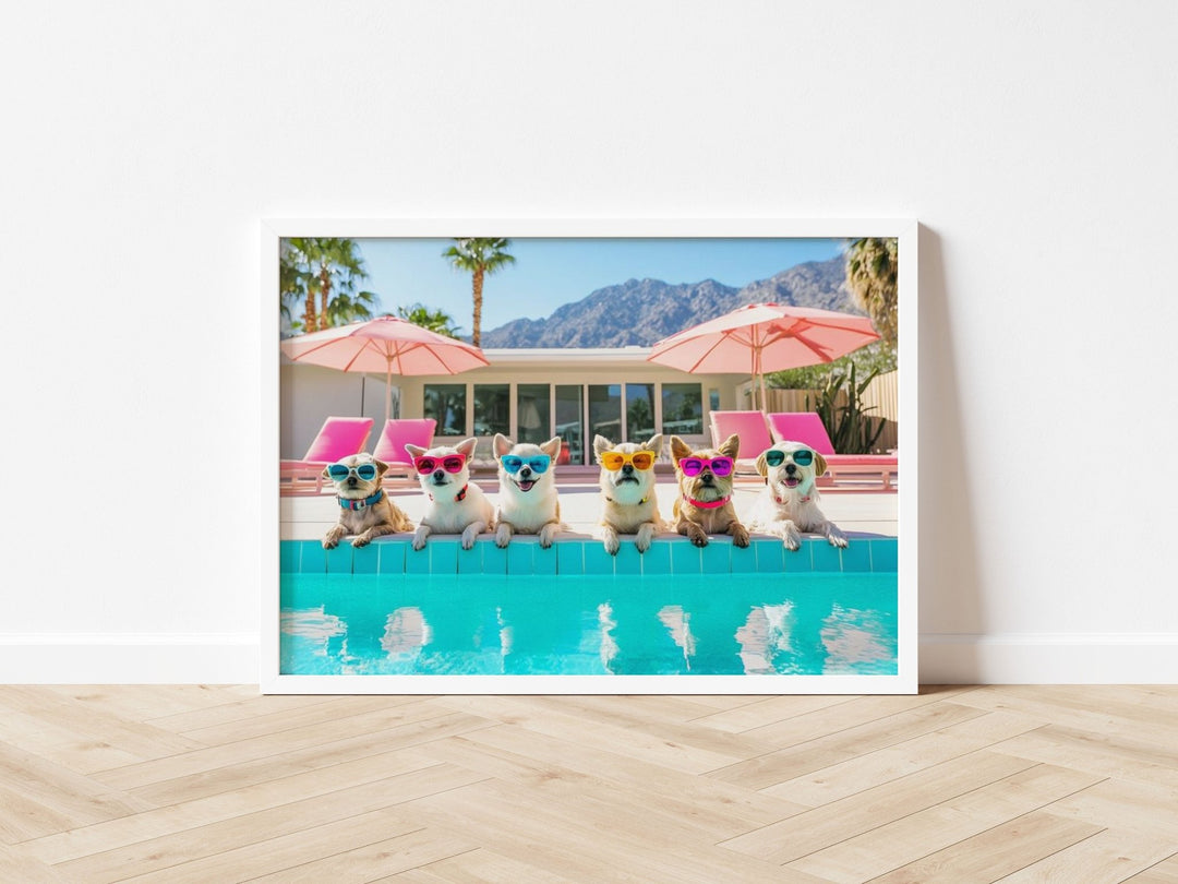 Hot Dogs, Cool Shades,livingroom,timber border