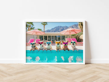 Hot Dogs, Cool Shades,livingroom,timber border