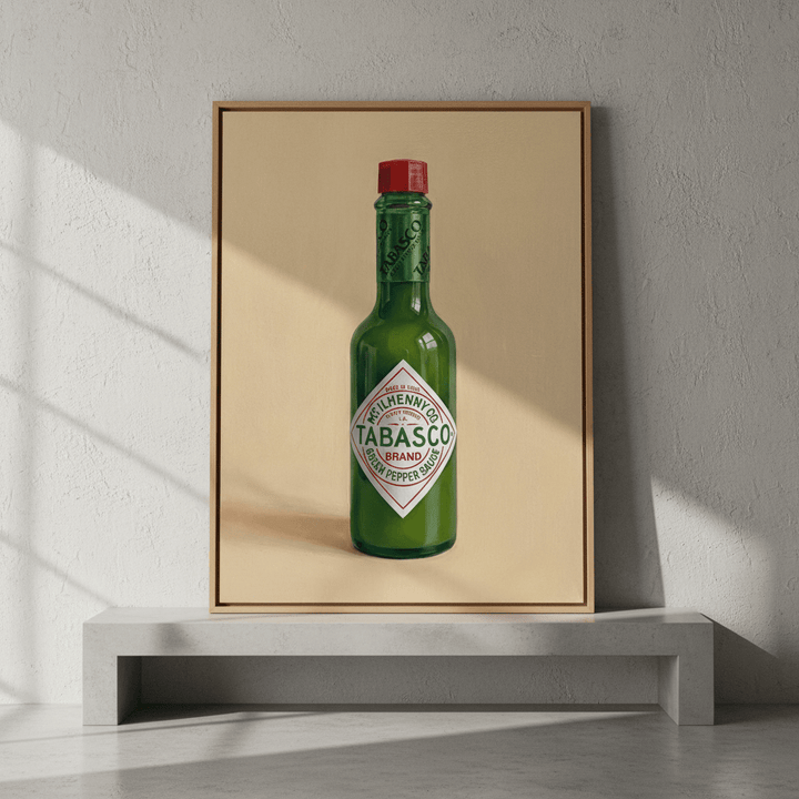 Hot Green Tobasco Sauce Illustration Sketch wall - art - picture - poster