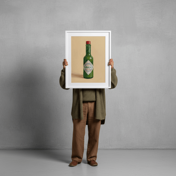 Hot Green Tobasco Sauce Illustration Sketch wall - art - picture - poster