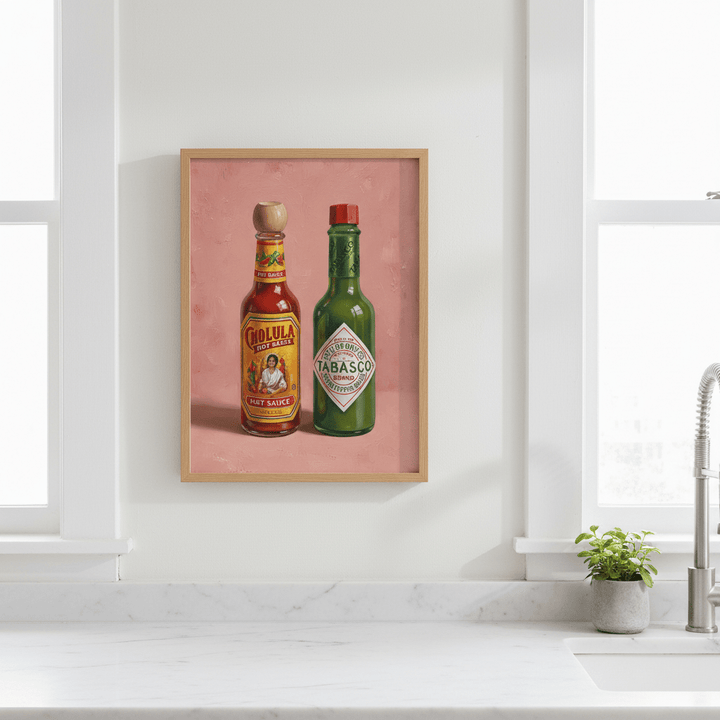 Hot Sauces Illustration Painting Sketch wall - art - picture - poster