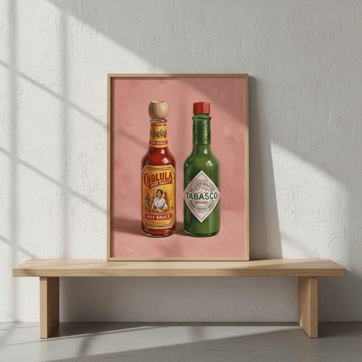 Hot Sauces Illustration Painting Sketch wall - art - picture - poster