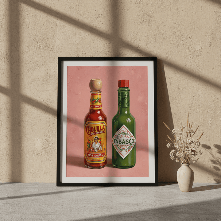 Hot Sauces Illustration Painting Sketch wall - art - picture - poster